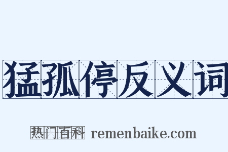 猛孤停反义词是什么意思的图片